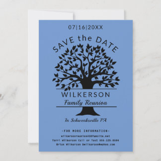 Wiedersehen Tree French Blue Save the Date Card