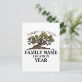 Wiedersehen-Tree-Postkarte der Familie Postkarte (Stehend Vorderseite)