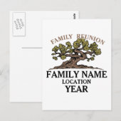 Wiedersehen-Tree-Postkarte der Familie Postkarte (Vorne/Hinten)