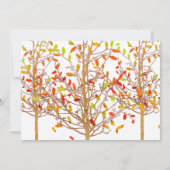 Wiedersehen Tree Wasserfarben Autumn Leaves der Fa Einladung (Rückseite)