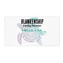 Wiedersehen Tribal Art Schildkrötenpapier Name Tag