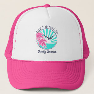Wiedersehen Tropisch für die personalisierte Retro Truckerkappe