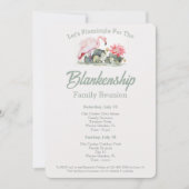 Wiedersehen Tropische Flamingo Art Custom Einladung (Vorderseite)