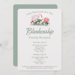 Wiedersehen Tropische Flamingo Art Custom Einladung