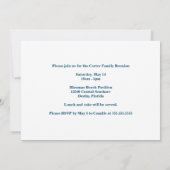 Wiedersehen Tropischer Palmenbaum der Beach-Family Einladung (Rückseite)