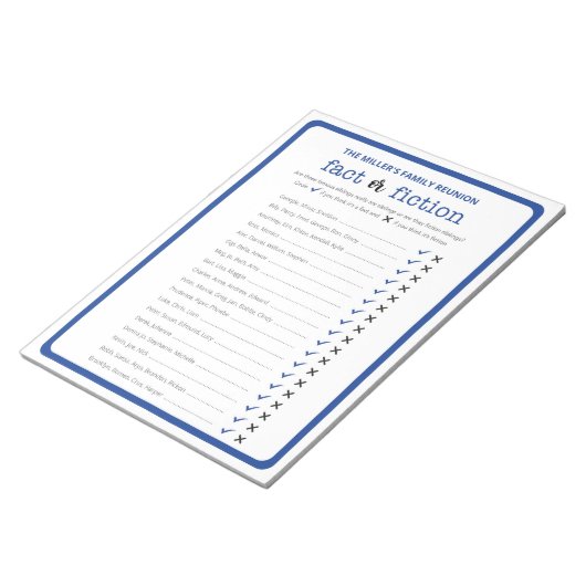 Wiedersehen True oder False Trivia Game Notizblock (angewinkelt)