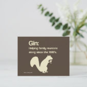 Wiedersehen und Gin-Postkarte Postkarte (Stehend Vorderseite)