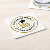 Wiedersehen Uni-Abschluss Jahr der High School Rechteckiger Pappuntersetzer (angewinkelt)