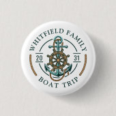 Wiedersehen Urlaub auf Nautical Boat Trip Family Button (Vorderseite)