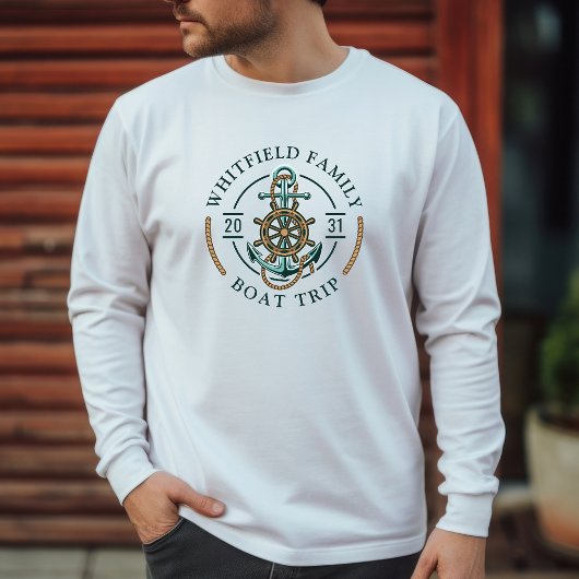 Wiedersehen Urlaub auf Nautical Boat Trip Family T-Shirt