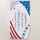 Wiedersehen USA Flag Summer Party Custom Swag Strandtuch (Vorderseite)