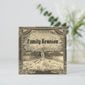 Wiedersehen Vintag Look Einladung (Stehend Vorderseite)