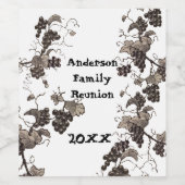 Wiedersehen Vintager Weintraum Grosses Ereignis Weinetikett (Einzelnes Label)