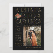 Wiedersehen vor der Gewerkschaft VorHochzeitsveran Einladung (Vorderseite)