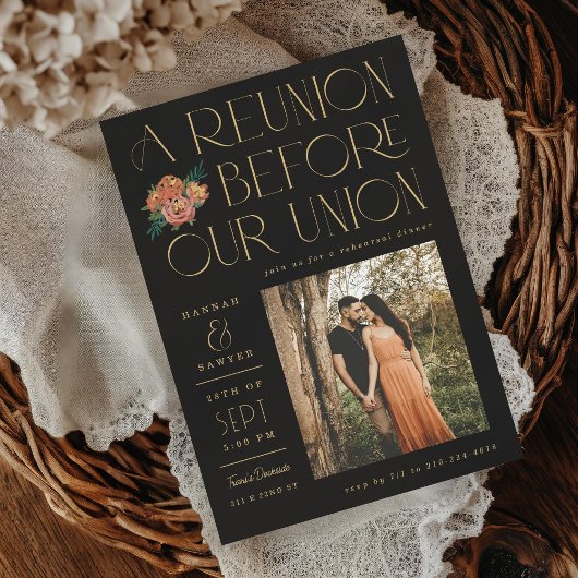 Wiedersehen vor der Gewerkschaft VorHochzeitsveran Einladung