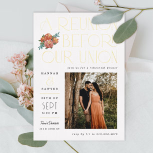 Wiedersehen vor der Hochzeit - Vorhochzeits-Event Folieneinladung