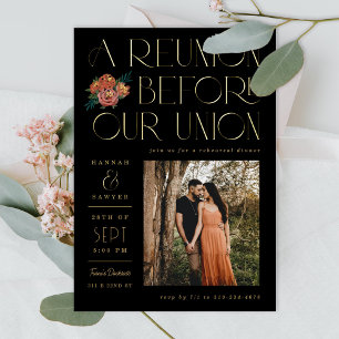 Wiedersehen vor der Hochzeit - Vorhochzeits-Event Folieneinladung