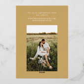 Wiedersehen vor der Hochzeitsveranstaltung der Gew Folieneinladung (Rückseite)