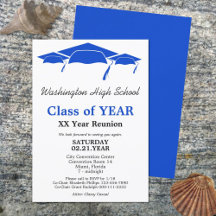 Wiedersehen-Vorlage für Blue Graduation Caps-Klass