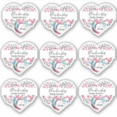 Wiedersehen-Vorlage für farbenfrohe Baumherzen Aufkleber (Vorderseite)