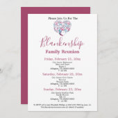 Wiedersehen-Vorlage für farbenfrohe Herz-Shaped Tr Einladung (Vorne/Hinten)