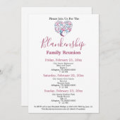 Wiedersehen-Vorlage für farbenfrohe Herz-Shaped Tr Einladung (Vorne/Hinten)