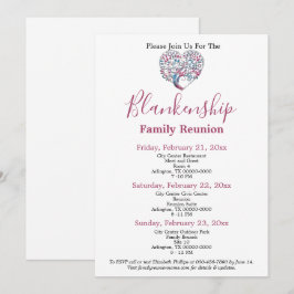 Wiedersehen-Vorlage für farbenfrohe Herz-Shaped Tr Einladung