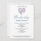 Wiedersehen-Vorlage für farbenfrohe Herzform-Baums Einladung (Vorderseite)