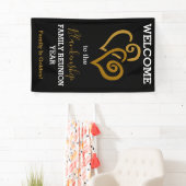 Wiedersehen-Vorlage für goldgebundene Herzen Banner (Insitu)