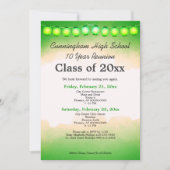 Wiedersehen-Vorlage für grüne Aquarellfarben Einladung (Vorderseite)