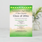 Wiedersehen-Vorlage für grüne Aquarellfarben Einladung (Stehend Vorderseite)