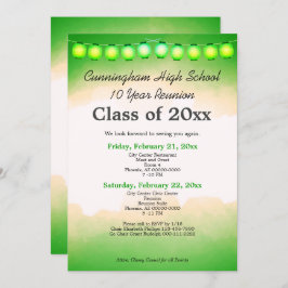 Wiedersehen-Vorlage für grüne Aquarellfarben Einladung