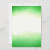 Wiedersehen-Vorlage für grüne Aquarellfarben Einladung (Rückseite)