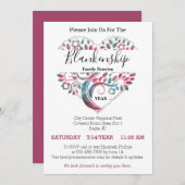 Wiedersehen-Vorlage für Herz-Shaped Tree Einladung (Vorne/Hinten)