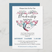 Wiedersehen-Vorlage für Herz-Shaped Tree Einladung (Vorne/Hinten)