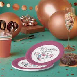 Wiedersehen-Vorlage für Herz-Shaped Tree Pappteller