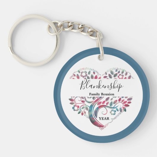 Wiedersehen-Vorlage für Herz-Shaped Tree Schlüsselanhänger (Vorderseite)