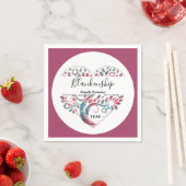 Wiedersehen-Vorlage für Herz-Shaped Tree Serviette (Beispiel)