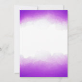 Wiedersehen-Vorlage für lila Aquarellfarben Einladung (Rückseite)