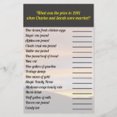 Wiedersehen Wahrheit oder Lüge und Was-Preis-Spiel Flyer (Hinten)