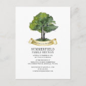 Wiedersehen Wasserfarben-Genealogie Einladungspostkarte (Vorderseite)