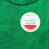 Wiedersehen Watermelon Name Tag Runder Aufkleber