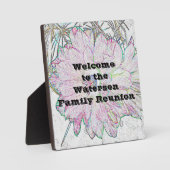 Wiedersehen Welcome Artistic Blumen Floral Fotoplatte (Vorderseite)