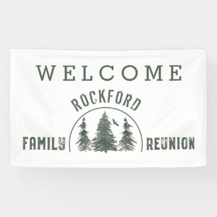 Wiedersehen Welcome Forest Trees Green Banner