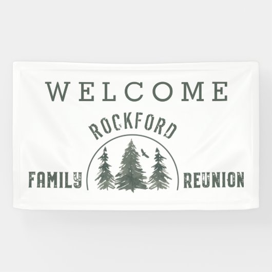 Wiedersehen Welcome Forest Trees Green Banner (Horizontal)