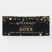 Wiedersehen Welcome Gold Stars Custom Color Banner (Horizontal)