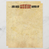 Wiedersehen Western Letter Flyer Einladung (Vorne/Hinten)