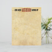 Wiedersehen Western Letter Flyer Einladung (Stehend Vorderseite)