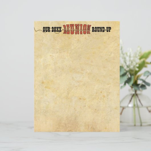 Wiedersehen Western Letter Flyer Einladung (Stehend Vorderseite)