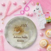 Wiedersehen White Rose Foto Blumenfloral Ansammlun Pappteller (Party)